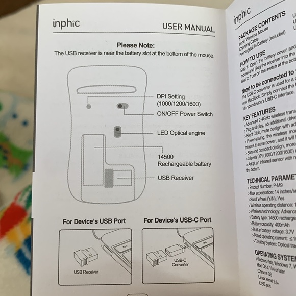 New wireless rechargeable computer mouse - Picture 6 of 7